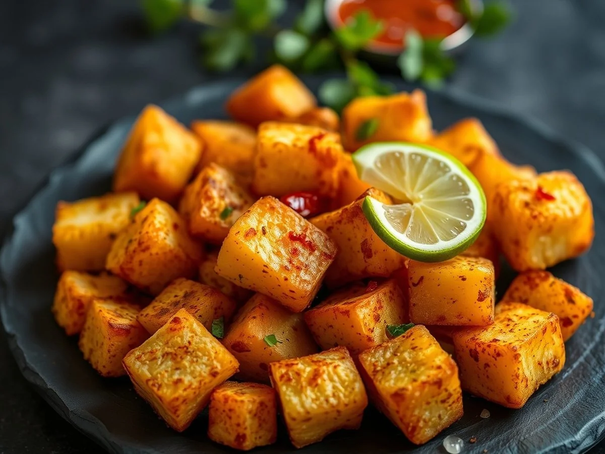 Air-Fryer Aloo Chaat Bites