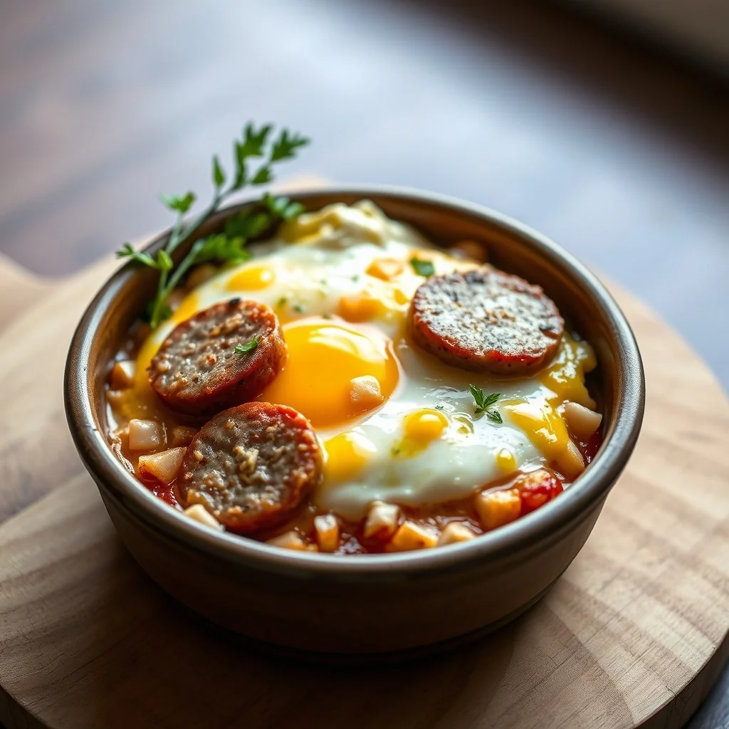 Chicken Sausage And Egg Bake