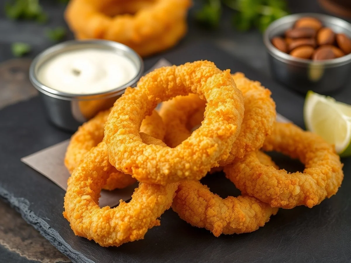 Golden Spiced Onion Rings