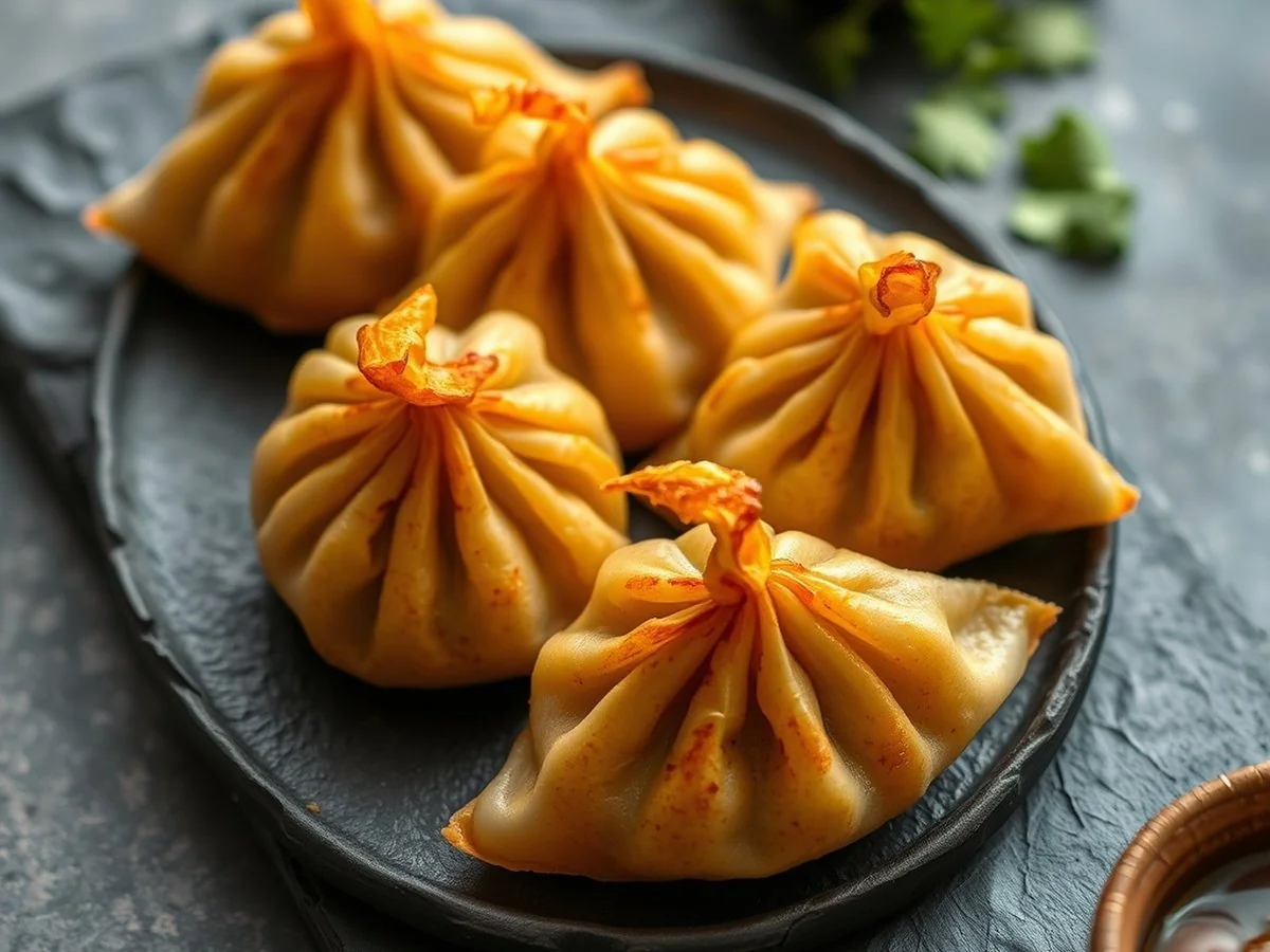 Crispy Air-Fried Veg Momos