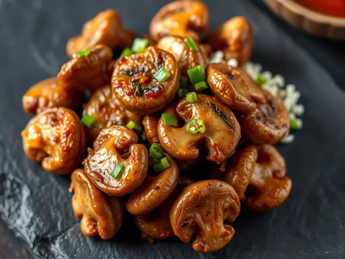 Air-Fryer Crispy Chilli Mushroom