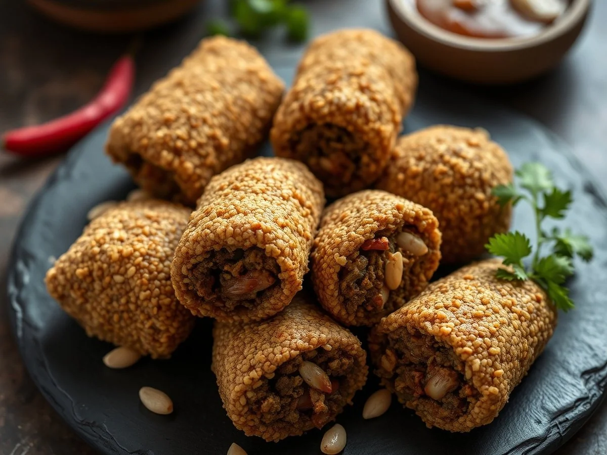 Spiced Beef Kibbeh Torpedoes