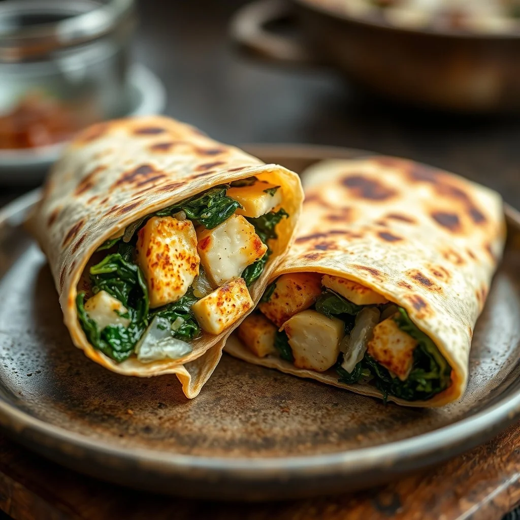 Spinach Paneer Wrap